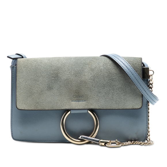 Chloé Handbags - Pre-Loved Chloé Small Suede and Calfskin Faye Crossbody
